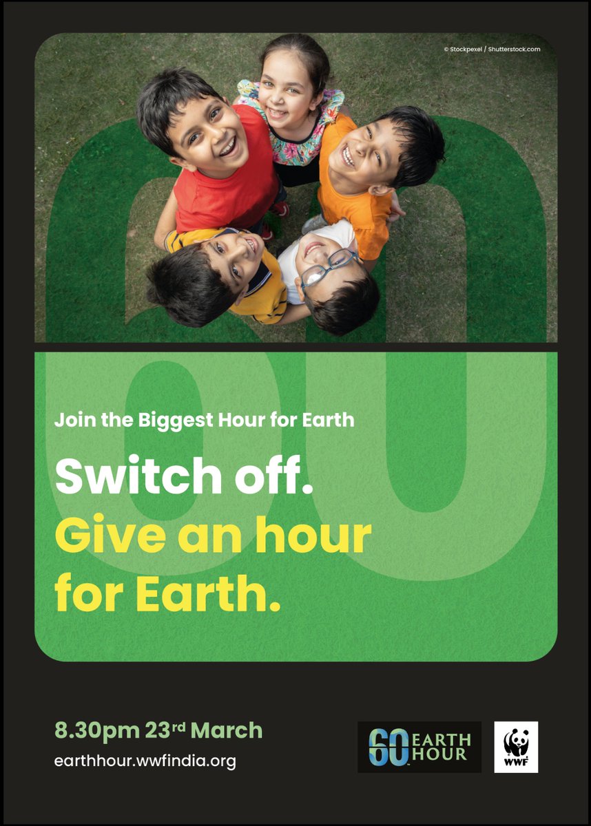When we switch off for a bit and do something in and for nature, it's a win-win :) Join in for Earth Hour today
<a href="/ftampal/">Farida Tampal</a> <a href="/AkbarWWFIndia/">Shaik Akbar</a> <a href="/WWFINDIA/">WWF-India</a>