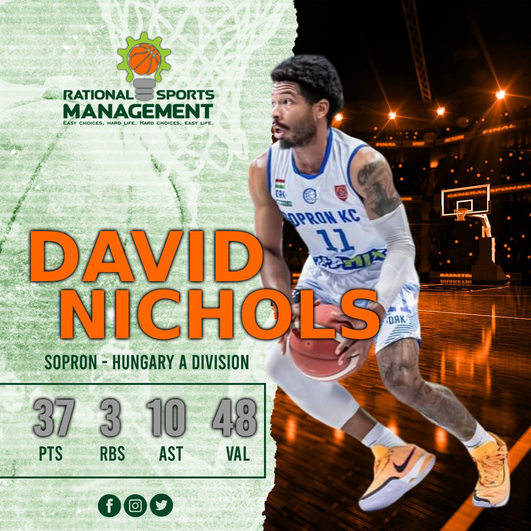 ℹ️ @Davey_Ballout13 had another MVP type performance in the Hungarian A Division. The American guard tallied up 3️⃣7️⃣ points, 3️⃣ rebounds, 1️⃣0️⃣ assists and 4️⃣8️⃣ VAL points yesterday, against SZTE-Szedeák.

#KeucheyanSportsMngmt #RSM #DavidNichols