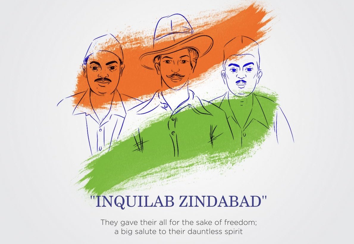On this Shaheed Diwas, let's honor the unmatched courage and sacrifice of Bhagat Singh, Shivaram Rajguru, and Sukhdev Thapar, who laid down their lives for the freedom of our nation. Their legacy continues to ignite the flames of patriotism in our hearts🕯️🇮🇳