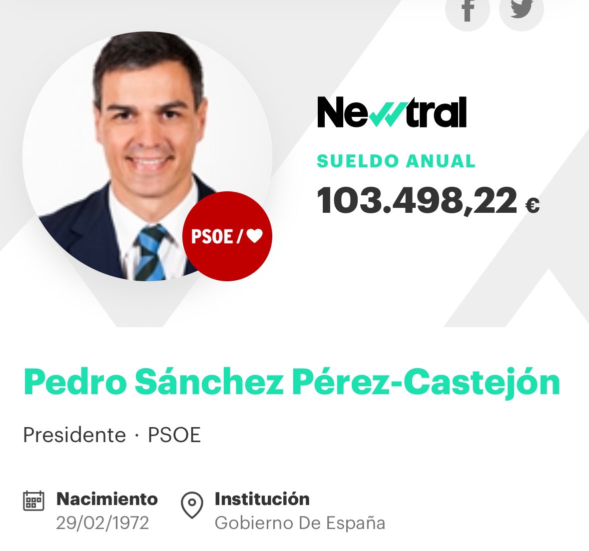 Isabel Díaz Ayuso, Presidenta cuqui fake ⚪ (@idiazaquso) on Twitter photo Me gustaría que la prensa investigara cómo <a href="/sanchezcastejon/">Pedro Sánchez</a> , cobrando lo mismo que yo, puede permitirse vivir en un palacio.
#MeGustaElChorizo Me gustaría que la prensa investigara cómo <a href="/sanchezcastejon/">Pedro Sánchez</a> , cobrando lo mismo que yo, puede permitirse vivir en un palacio.
#MeGustaElChorizo