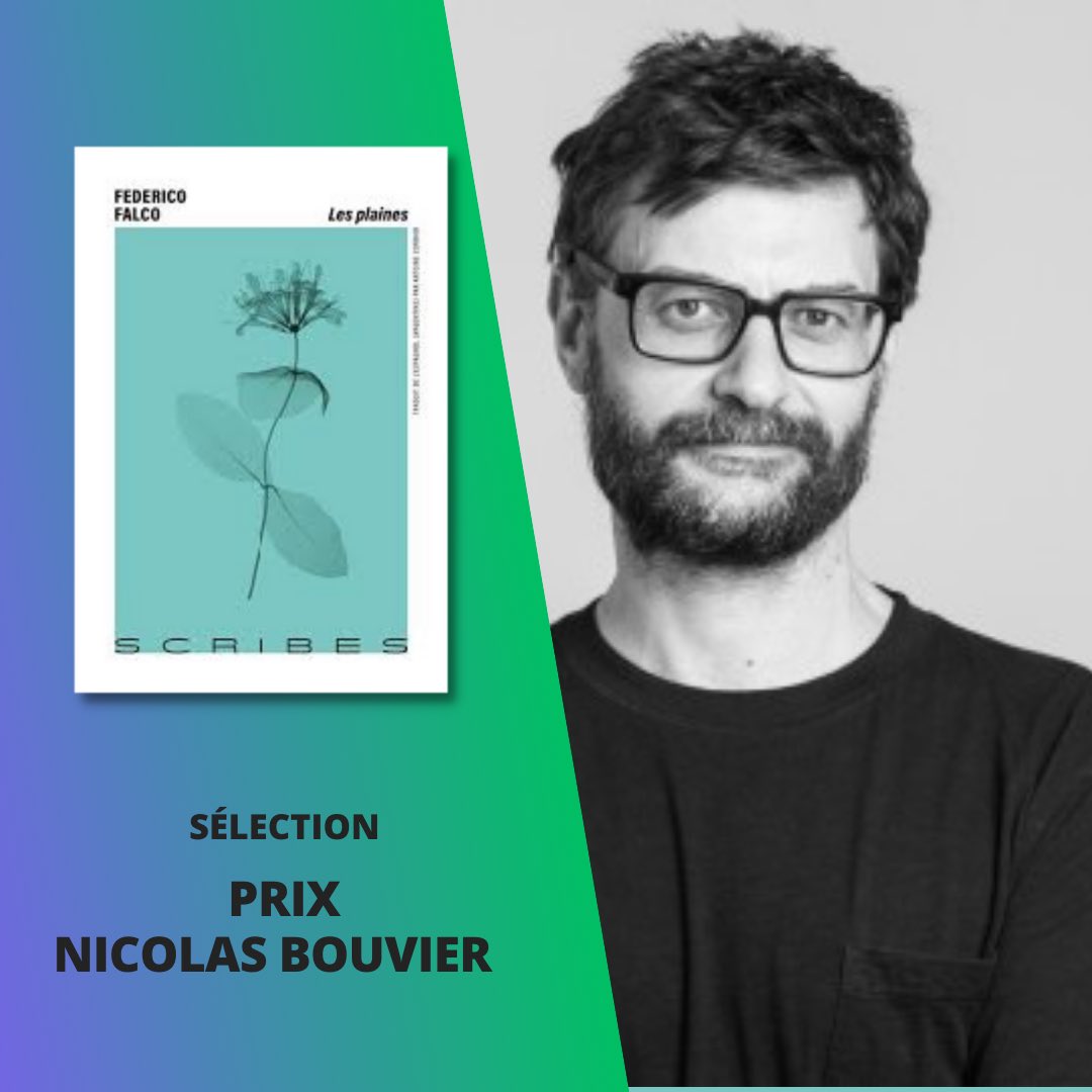 Ed_Scribes's tweet image. Les Plaines, de Federico Falco (trad. Antoine Corradi) figure sur la liste du Prix Nicolas Bouvier ! Bravo à Federico Falco et à son traducteur Antoine Corradi ! 
On croise les doigts pour la suite 🤞