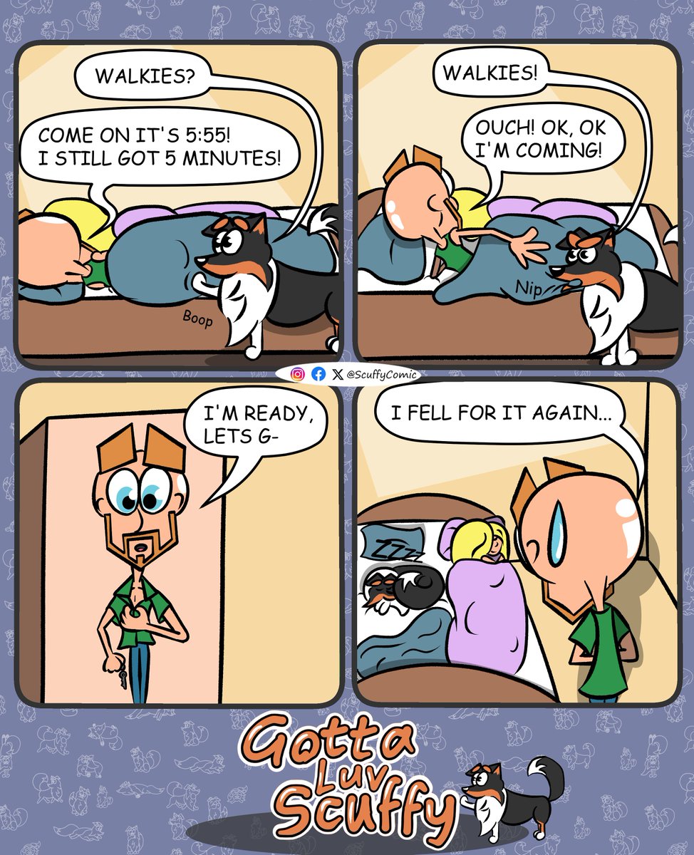 #gotta_luv_scuffy EP 16: Walkies
#scuffycomic #puppy #morning