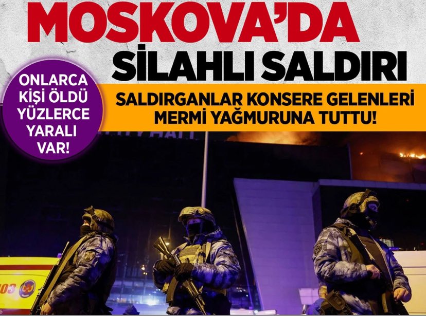 Bir terör eylemini deaş, pkk, pyd gibi örgütler üstlendiyse iyi bilinki bunun arkasında ya mossad, ya cia, ya da her ikisi birden vardır. Gerçi dünyadaki bütün kötülüklerin altında ABD'nin, İtrail'in bir şekilde parmağı vardır, şaşmaz! #MoscowAttack