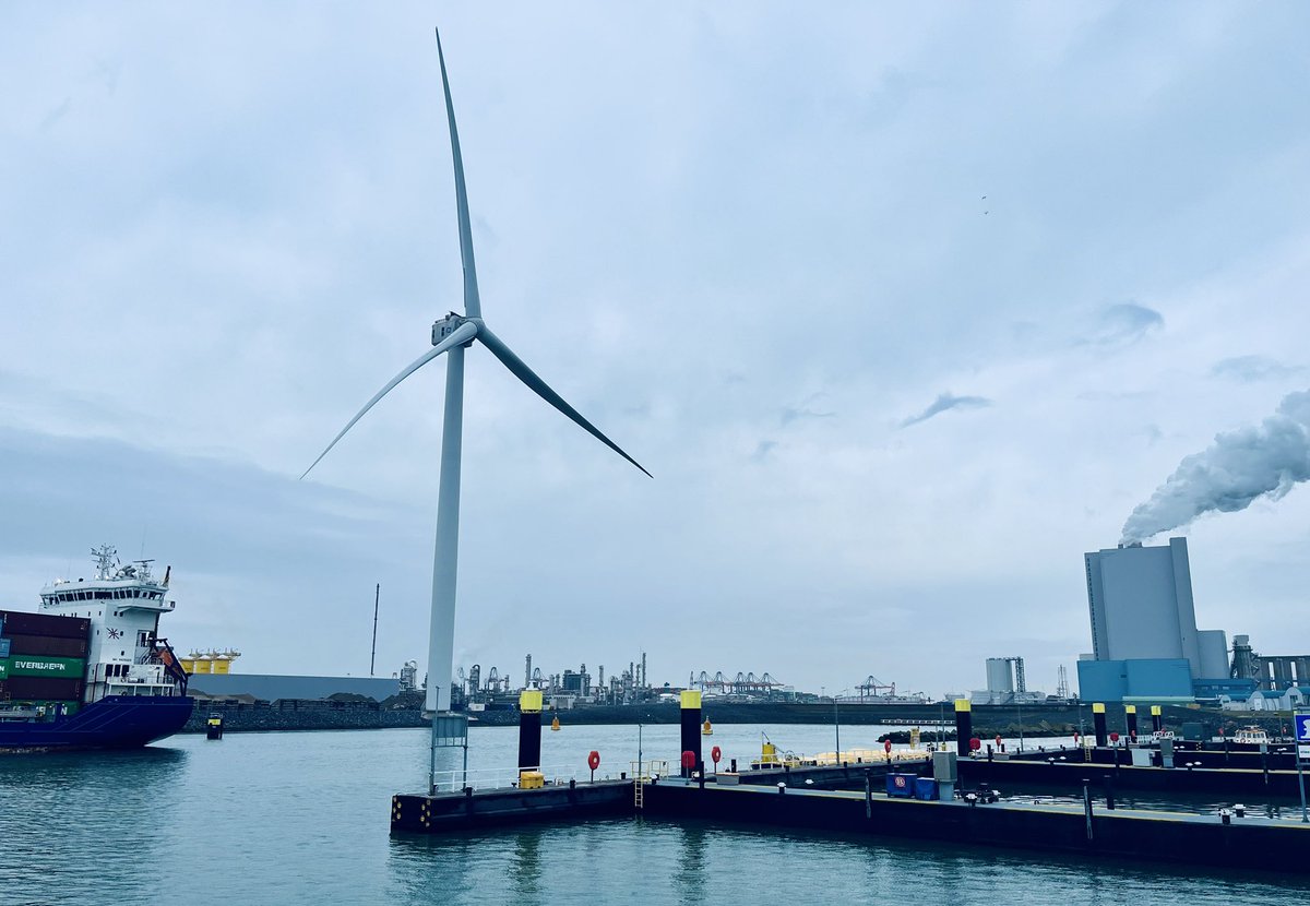 Safe passage by sea from Newcastle to the Netherlands and a great start to our @GeogDurham energy transitions field course in Rotterdam