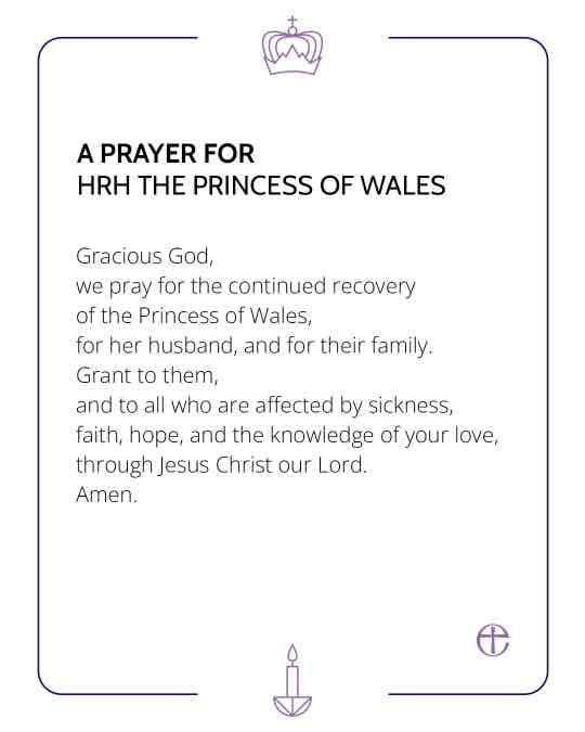 Joining the nation, churches up and down the country and the well wishers around the world to pray for HRH. #healing #health