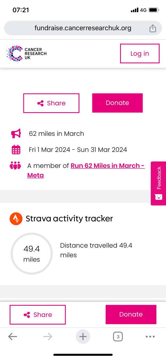 9 days left of my March challenge to run 62 miles in a month. Just over 12 miles to go….
#theendisinsight #fundraising #charity #CancerResearch 

fundraise.cancerresearchuk.org/page/pauls-giv…