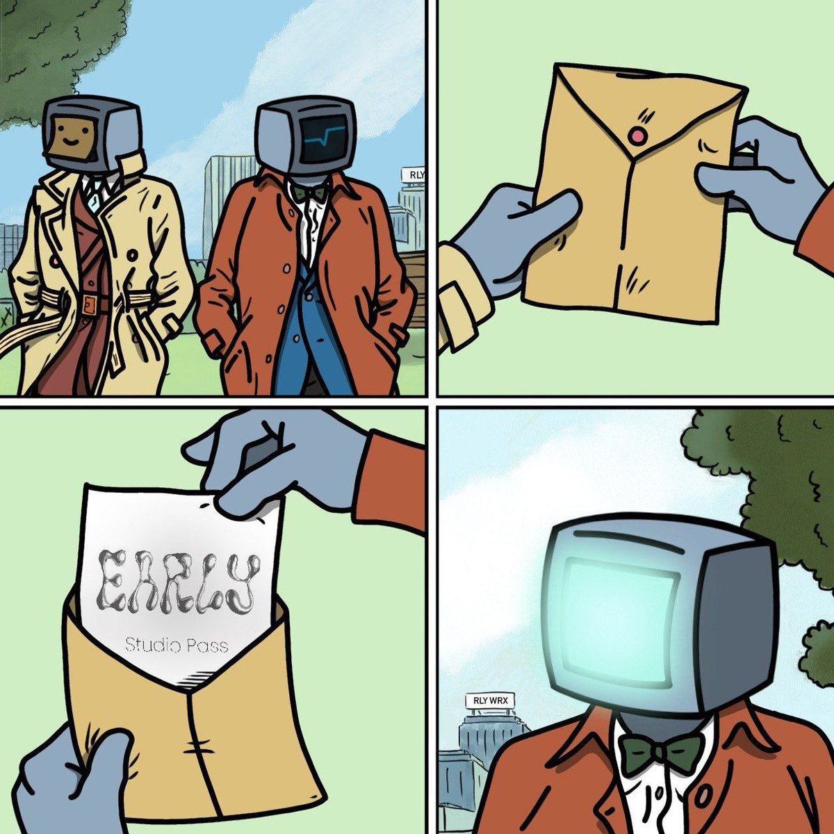 <a href="/radical_robos/">Radical Robos</a> knows what’s up!! $EARLY studio pass, coming soon! Don’t be late.