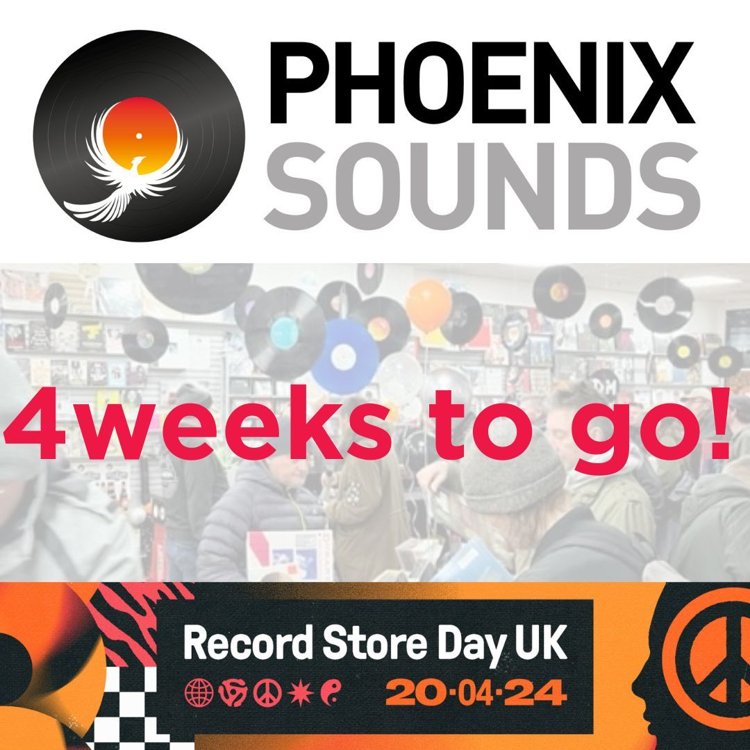 The countdown to @recordstoreday at Phoenix Sounds begins! In just 4 weeks, get your hands on exclusive releases from your favourite artists. Who's joining us? #RSDCountdown #PhoenixSounds #RSD24