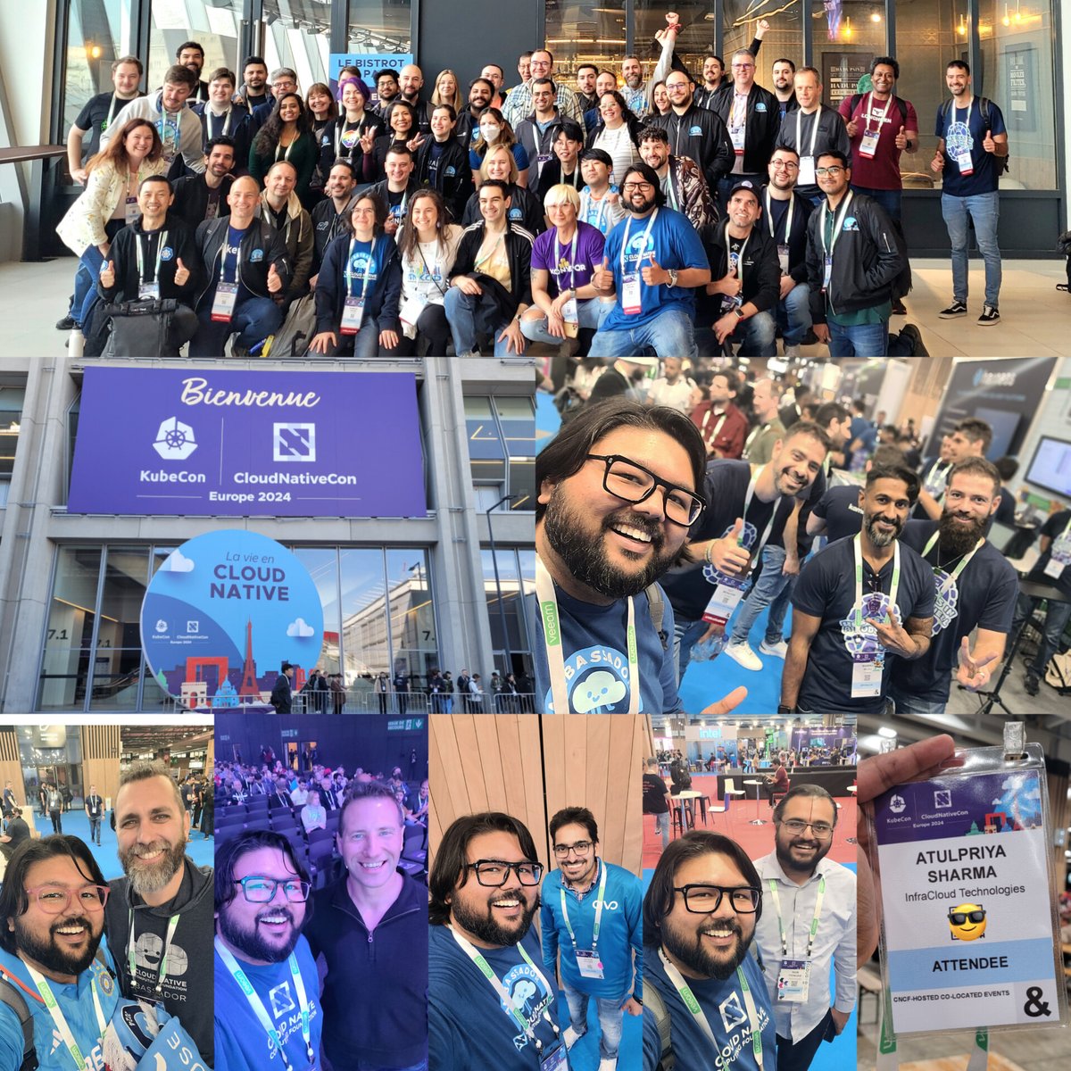 Sums up my 2nd in person KubeCon. Met friends, made friends, learnt something new, shared what I knew. Kudos to team @CloudNativeFdn Hopefully see you soon in the next one. Sorry couldn't tag everyone :( Until then follow @Atulmaharaj on Insta for travel updates 😁 #KubeCon