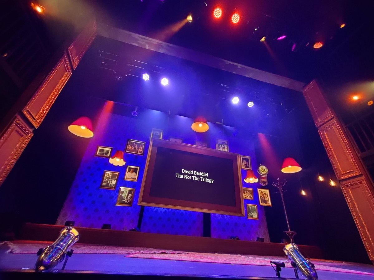 Thank you, David <a href="/Baddiel/">David Baddiel</a>, for two very insightful, funny and poignant performances of Fame and My Family in your Not trilogy <a href="/royalcourt/">Royal Court</a> (great venue) on Thursday evening and last night (we now have the full set after Trolls <a href="/TheForumBath/">The Forum, Bath</a>). Keep pressing on!