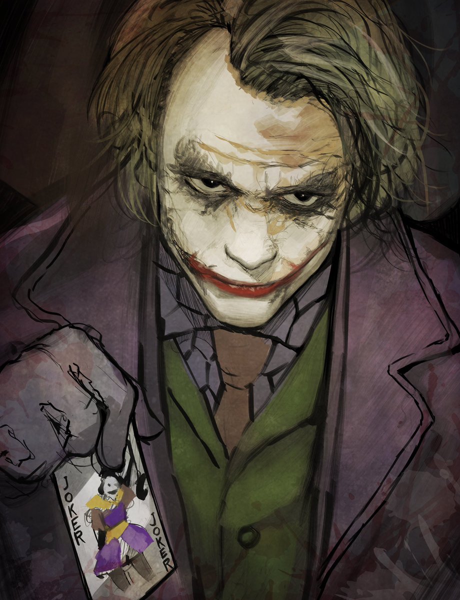 「PracticeHeath Ledger from The Dark Knigh」|kuzのイラスト