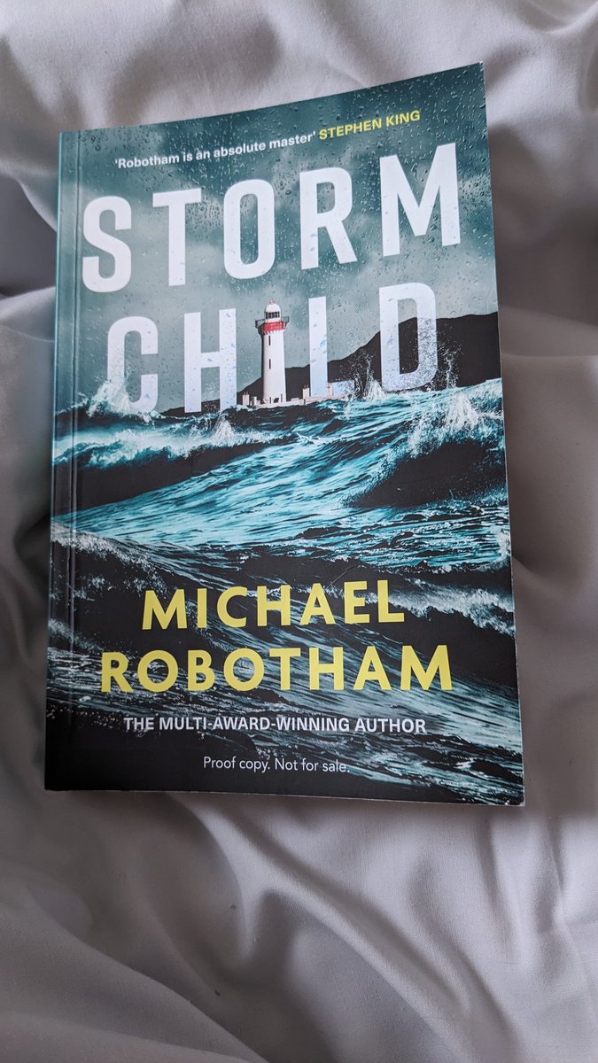 5 Very well deserved stars for #StormChild by @michaelrobotham . An absolute belter of a novel with real characters with complicated and intriguing backgrounds. Fast paced and totally believable. Brilliant. Published by @BooksSphere it's out in June. One not to be missed.