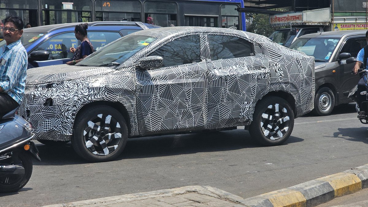 Got a shot of this new coupe tata curvv getting tested in pimpri-pune. Nice! #tata #tatacurvv