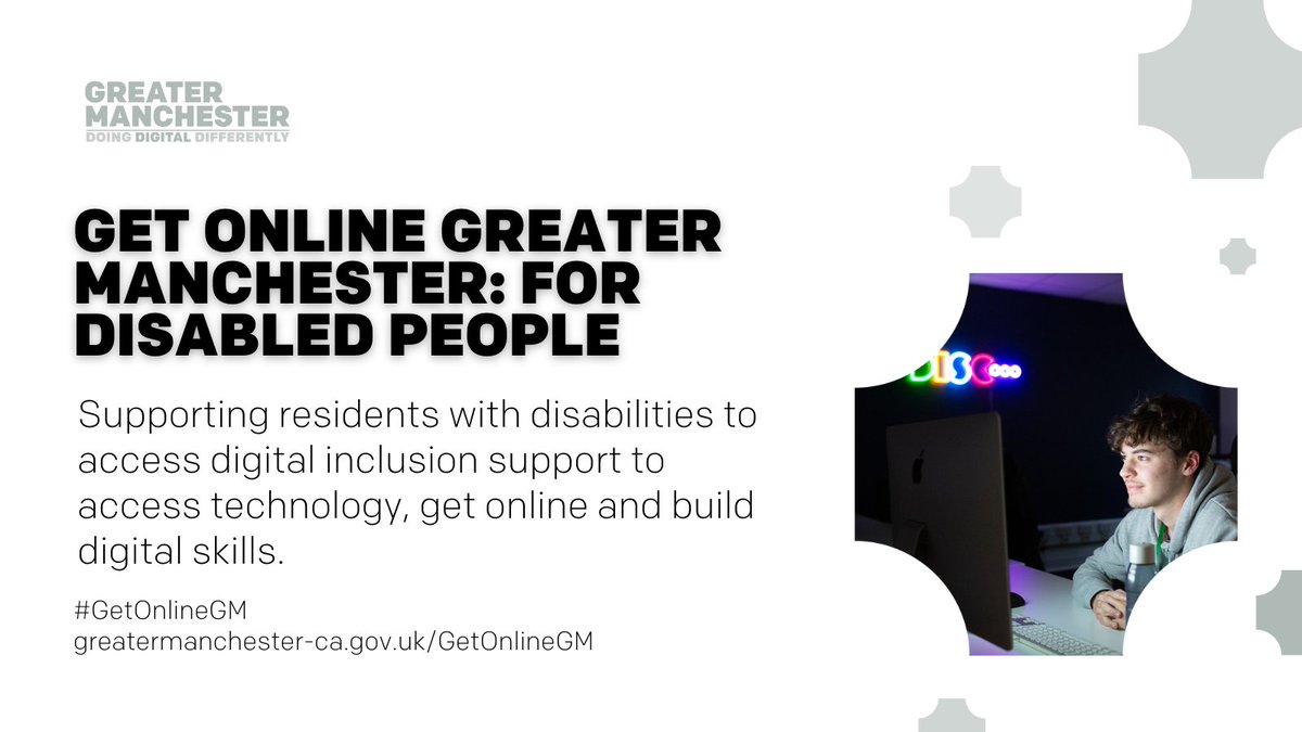 📣Greater Manchester launch new digital support resource for residents with disabilities

#GetOnlineGM: for disabled people is a comprehensive guide signposting to a range of support to help people with disabilities equally benefit from the online world ⬇️
orlo.uk/1SXSV