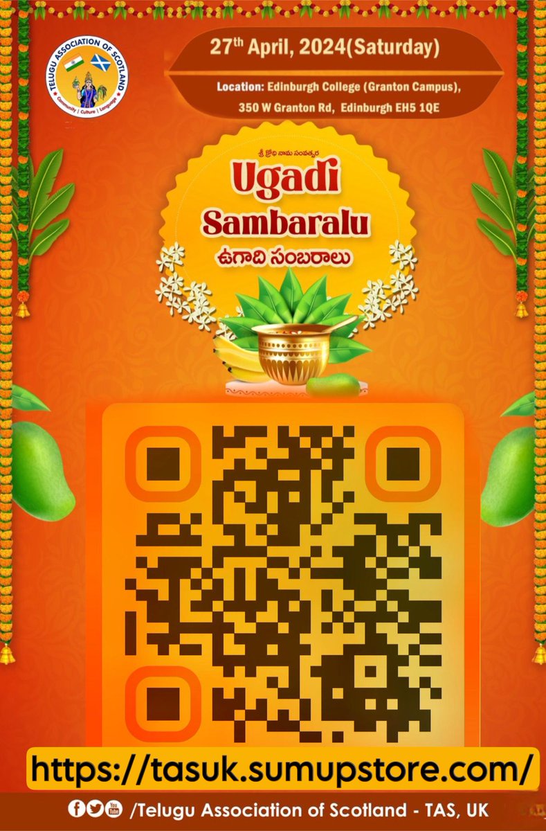 Get your tickets for the TAS 2024 Ugadi event tasuk.sumupstore.com/products