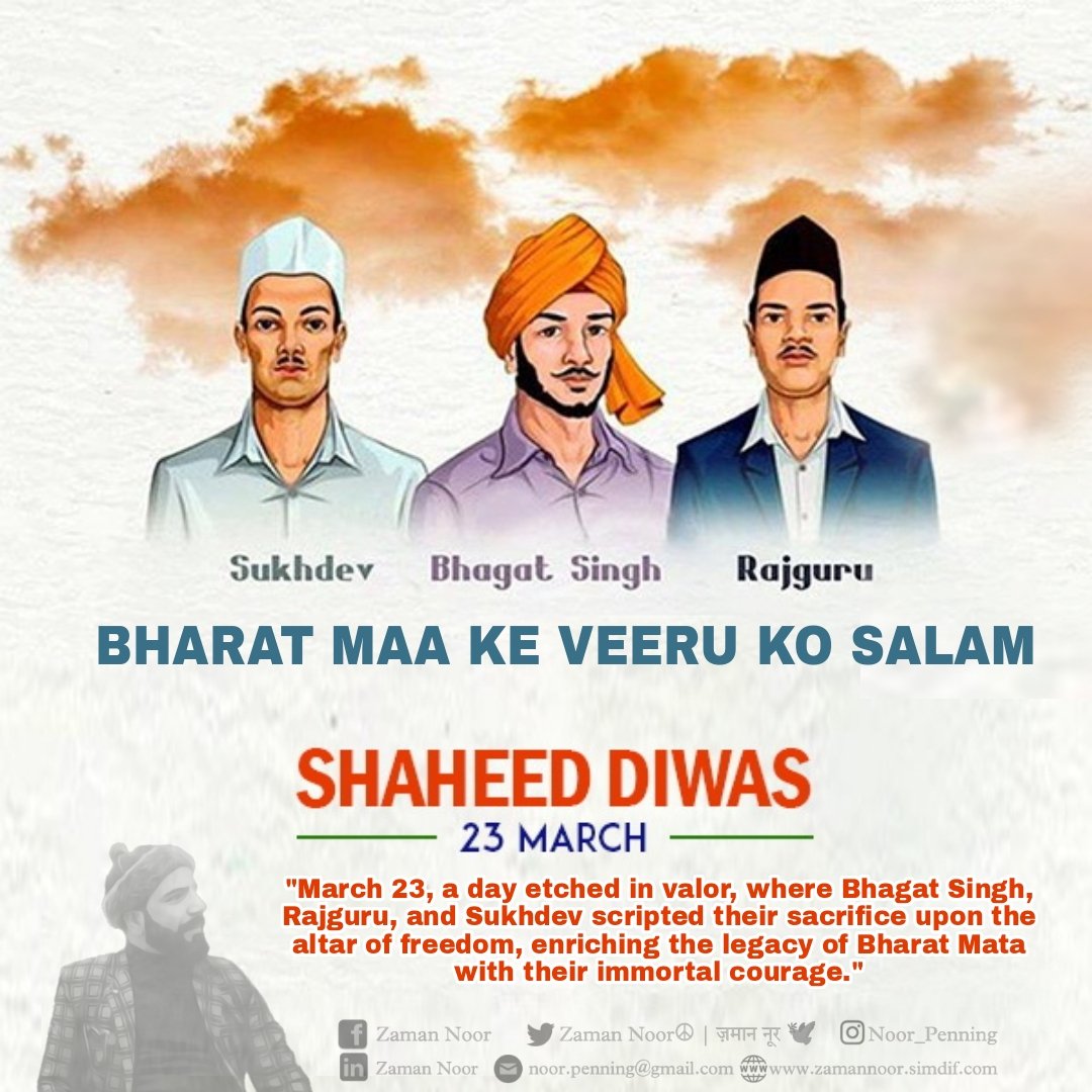 Noor_Penning's tweet photo. #BharatKeVeeruKoSalam
The True sons of soil scripted their sacrifice upon the altar of freedom, enriching the legacy of Bharat Mata with their immortal courage.
Jai 🇮🇳 Hind https://t.co/KdFDwB6s6r