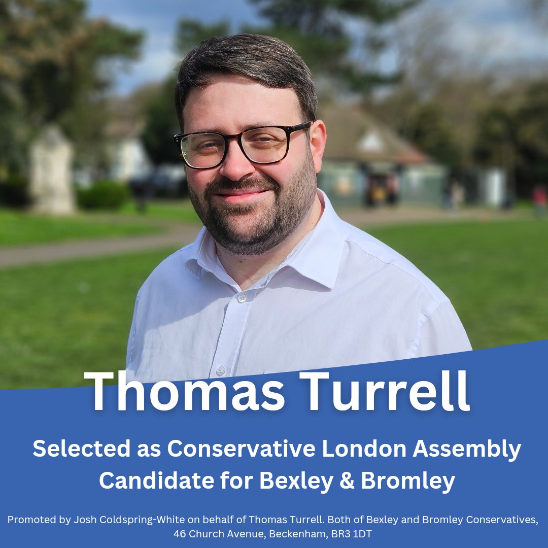 Absolutely delighted to have been selected as the Conservative London Assembly Candidate for #Bexley & #Bromley. @PeterTFortune has done a fantastic job and will be a tough act to follow. Really excited for the campaign ahead.