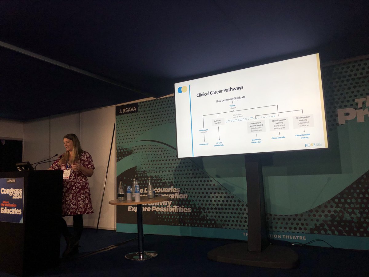 Great to share the stage with Jenny at ⁦@thebsava⁩ taking about ⁦@theRCVS⁩ new work around Clinical career pathways