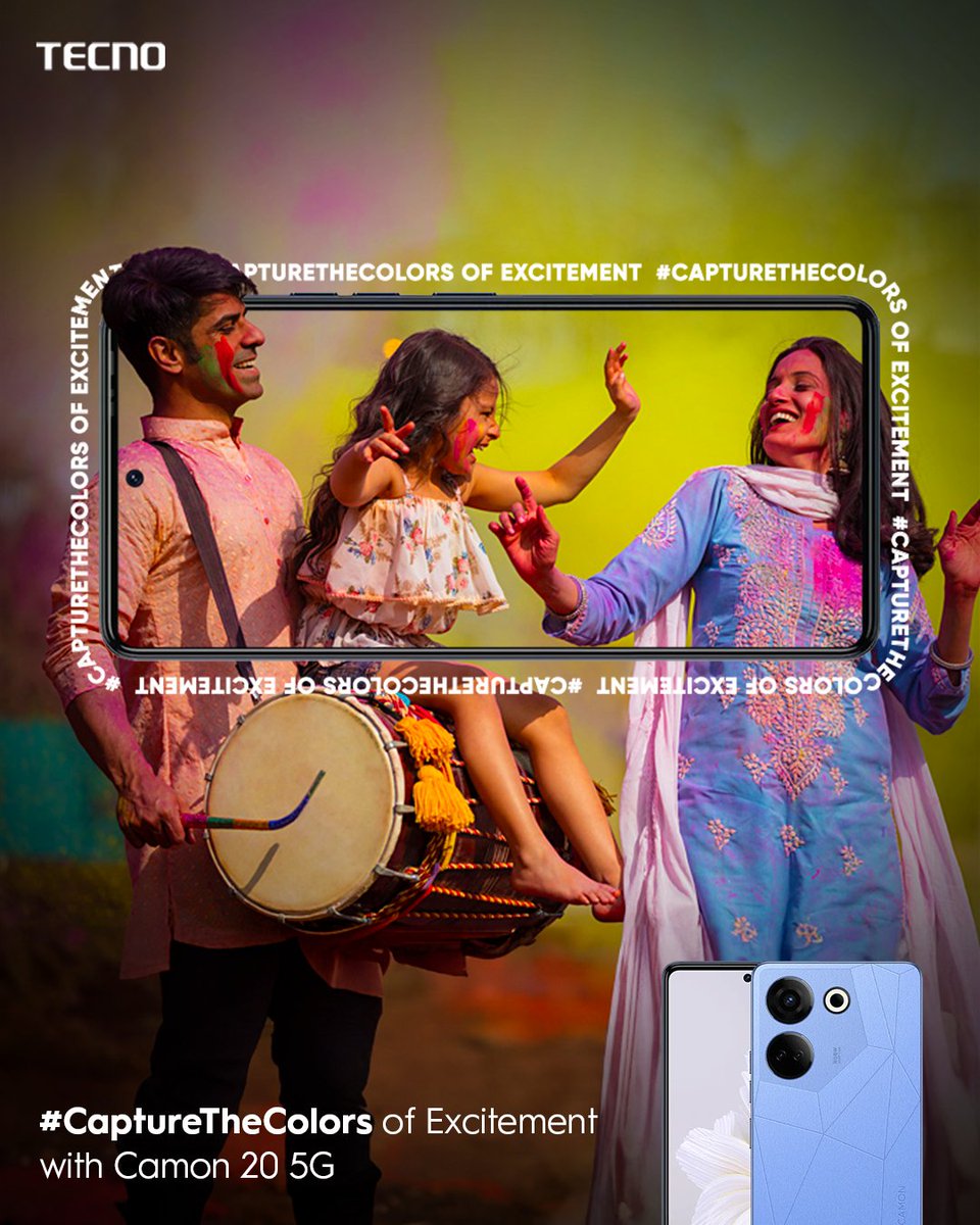 Let the rhythm of excitement #CaptureTheColors with #Camon20PRO5G. #TecnoSmartphones