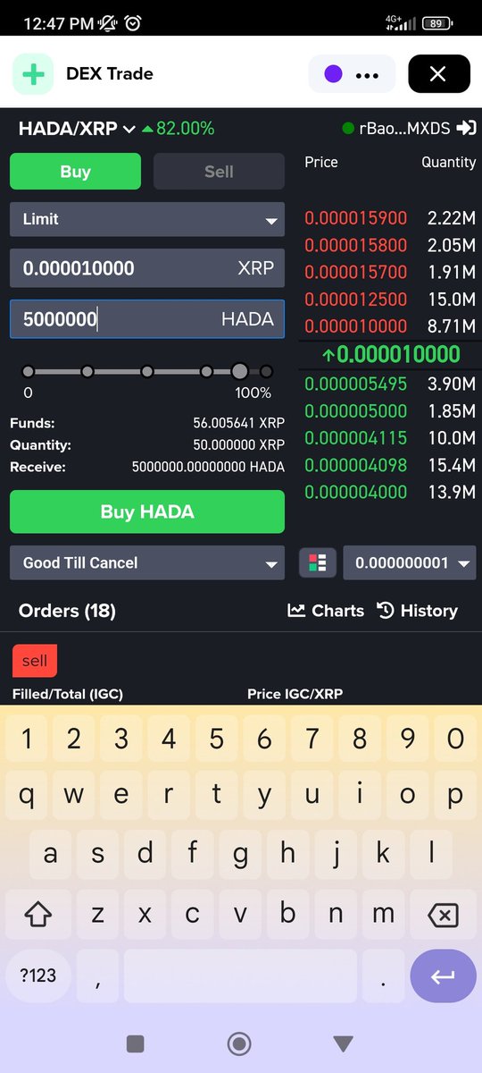 I'd be very wary of AMM LPs. I put 50 XRP and 102,981 HADA into the pool last night (Double Side). The pool is trading at 800x the price on order on the DEX. Now I have 7 XRP and 700,000 Hada. However, if I bought Hada on the DEX I would have got 4.3M for my 43 XRP. WTF..