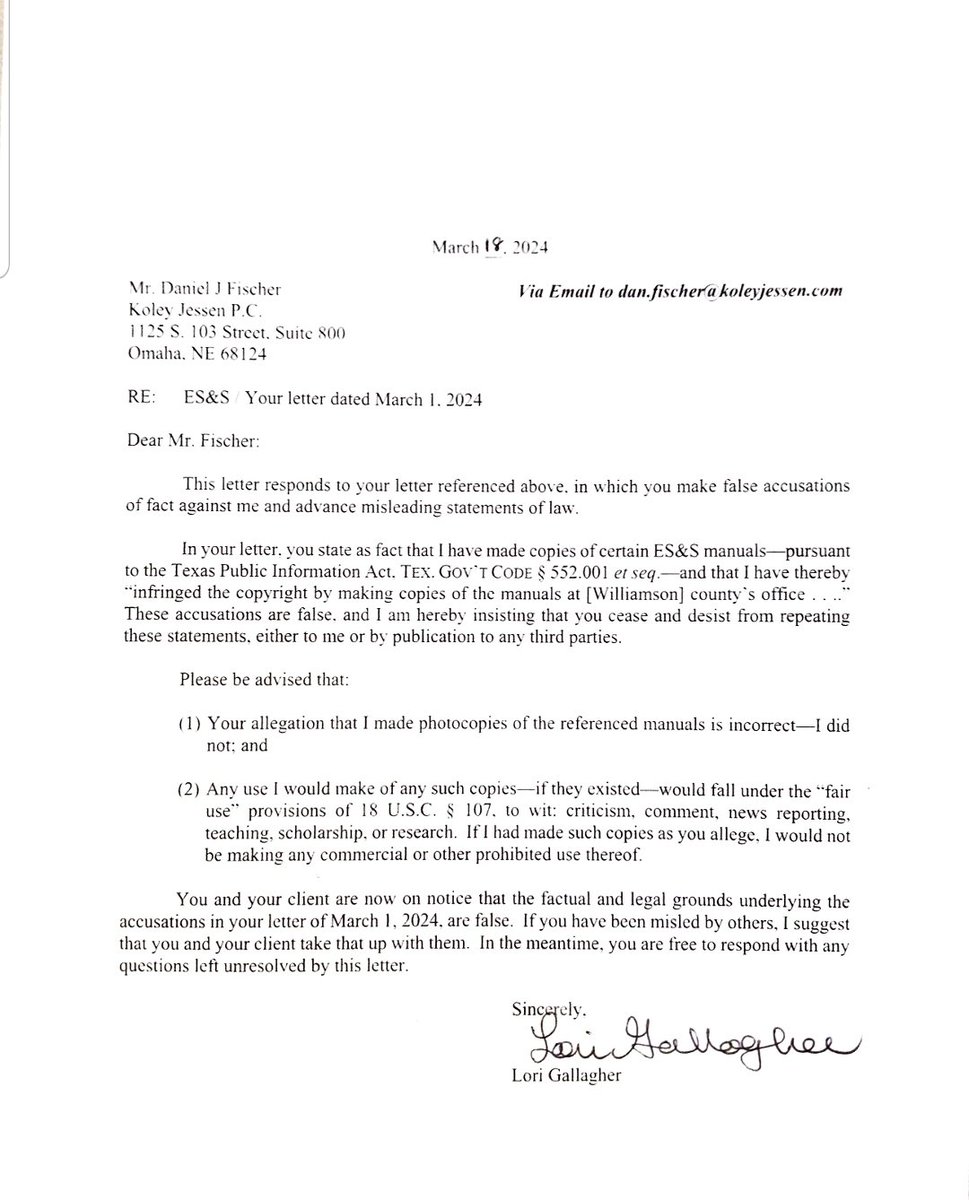 📣Breaking News #txlege ES&S Electronic Voting system vendor sends threatening Cease and Desist Letter to Williamson County voter for copying their electronic voting systems manuals. Texas voters FIGHT back and send Cease and Desist letter to ES&S telling them to BACK OFF.…