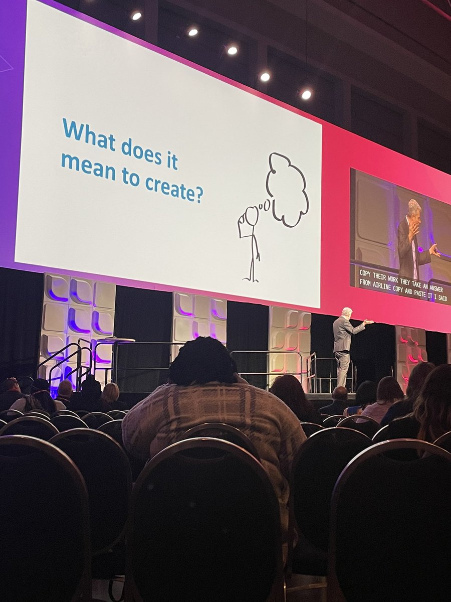 Love the opening session by @RCulatta @ASCD on the impacts of AI and how we can push creativity and uniquely human skills, and focus on changing our view on assessment! #ascd24 #inelearn #fwcs
