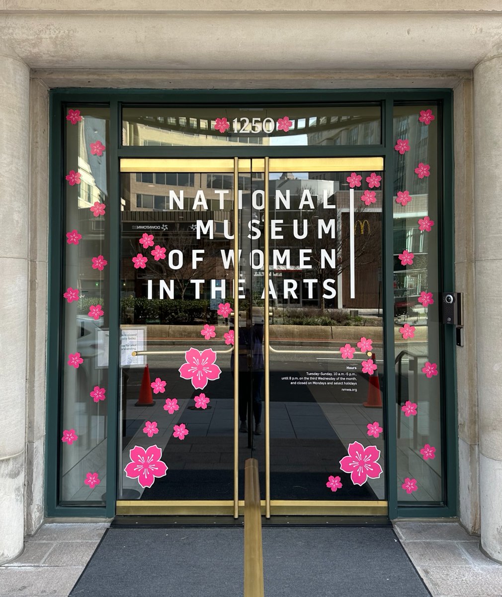 Happy #CherryBlossom season! NMWA is participating in @CherryBlossFest's 'City in Bloom' visual campaign to welcome spring across the city. Snap some pictures outside of our petal covered door and share them with us! 🌸