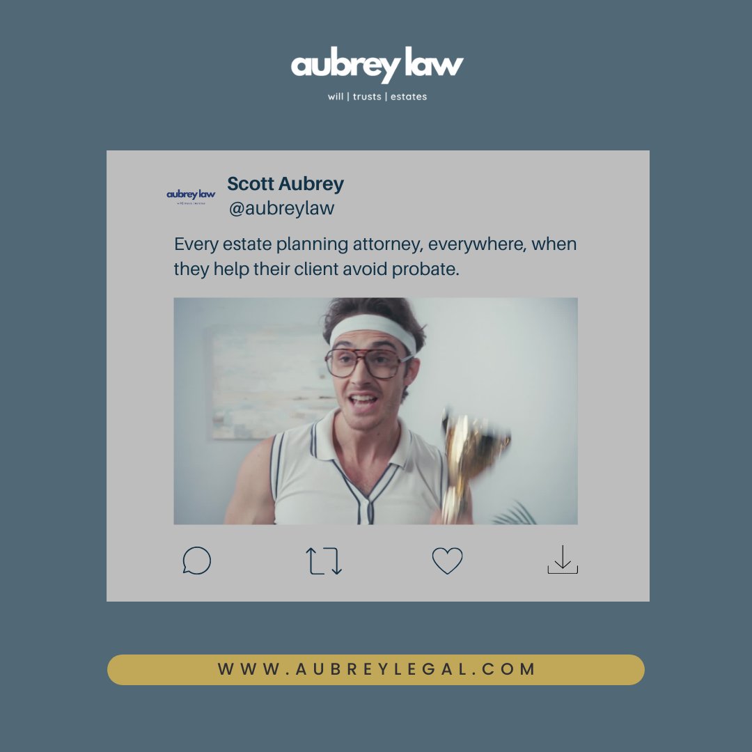 aubreylegal's tweet image. When you successfully dodge probate, you feel like you deserve a trophy 🏆 (or at least a high-five)! 👏 Avoiding the legal labyrinth of probate is a win worth celebrating—cheers to being the hero of your estate plan! 🎉 #ProbateAvoidance #EstatePlanningWin #PlanAhead