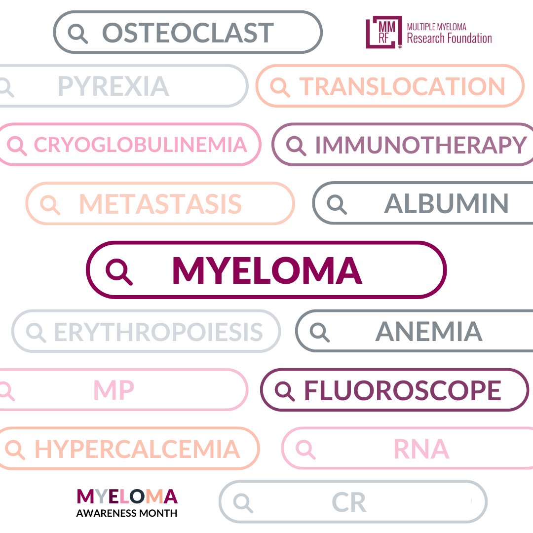 Learning about #myeloma doesn't have to be overwhelming! Visit our glossary of terms to better understand the basics. Start learning now: ow.ly/rI6F50QZ8Fq #MyelomaAwarenessMonth