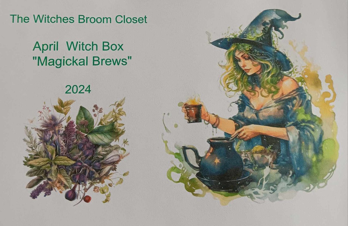 thewitchbrmclst's tweet photo. The Countdown begins only 5 days left and we are almost sold out of our Pre-order for April Witch Boxes Themed Herbal Magick Reserve Yours Now before they are all Sold Out Boxes go out on or before April 25th #witch #witchboxes https://t.co/WEQWHvzTPm… https://t.co/YsDTyzV9bo