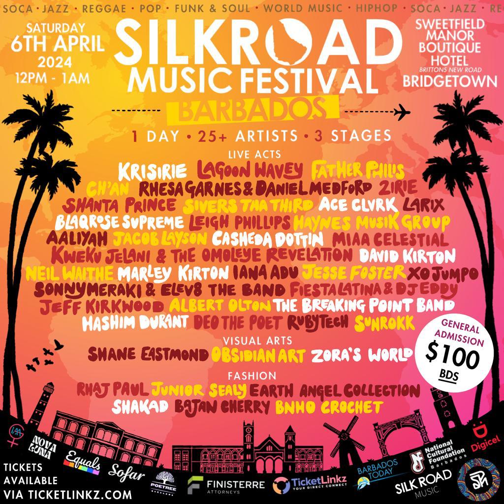 coscap's tweet image. Get ready for the Silk Road Music Festival Barbados! 🎉