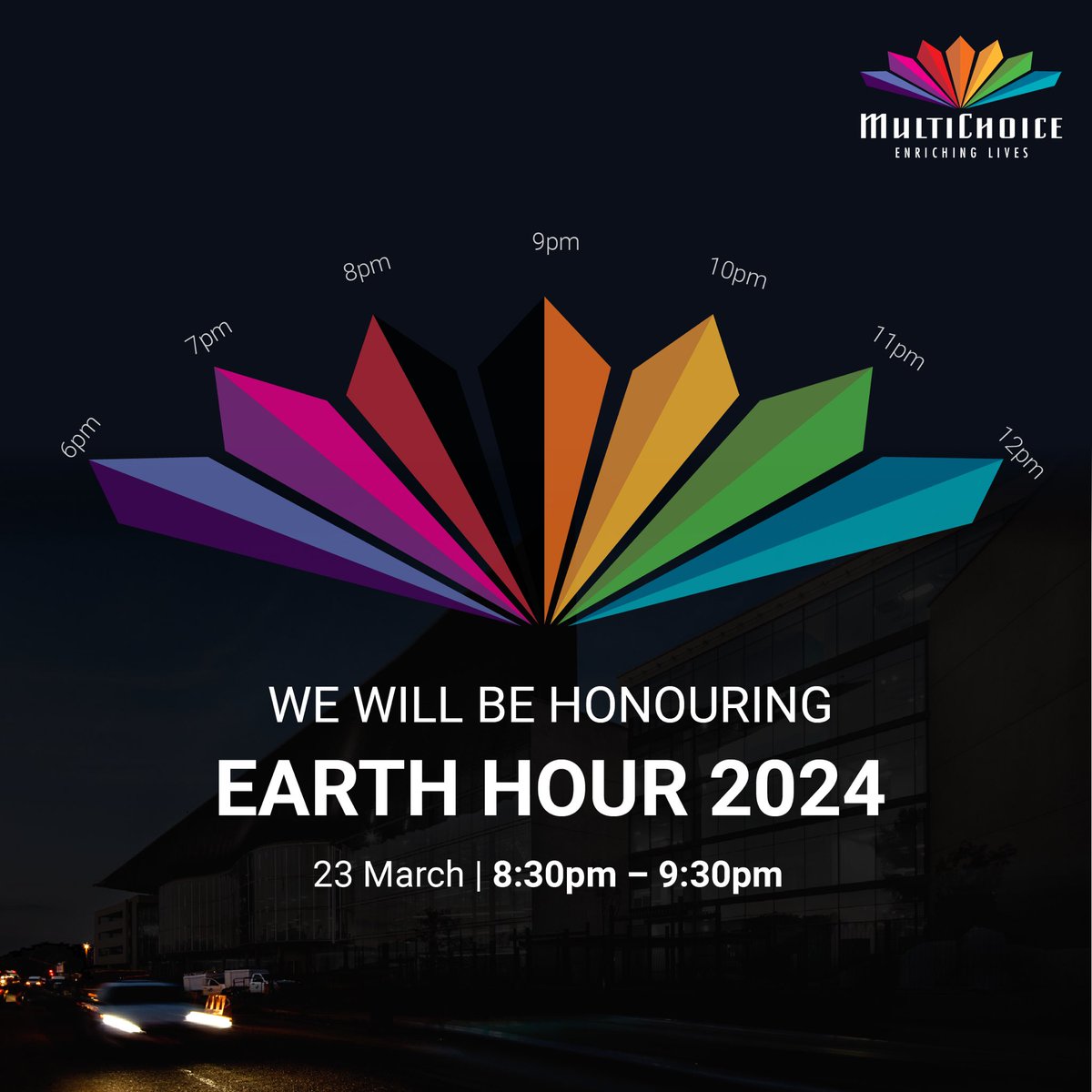 Join MultiChoice as we switch off the lights and spark conversations for Earth Hour. Let's shine a light on the importance of sustainable living and protecting our planet for future generations. How will you celebrate Earth Hour? Share in the comments below. #EnrichingLives