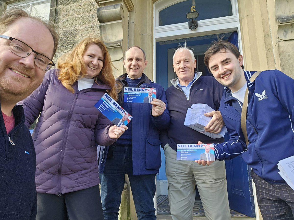 Starting centrally and then heading out across Stirling East and Bannockburn spreading our message. Only Neil Benny can beat the SNP in Stirling and Strathallan.