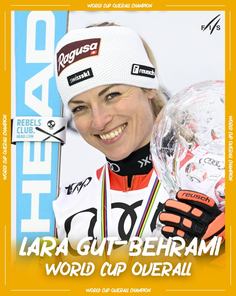 🔮World Cup Overall Winner 2023/2024, Lara Gut-Behrami 🇨🇭 👏🏻 Lara Gut-Behrami wins the World Cup Overall for the second time in her career, following her victory in the 2015/2016 season. What a season: 8 wins and 16 podiums 🤩🤩Congratulations Lara! 🇨🇭 #fisalpine #ski…