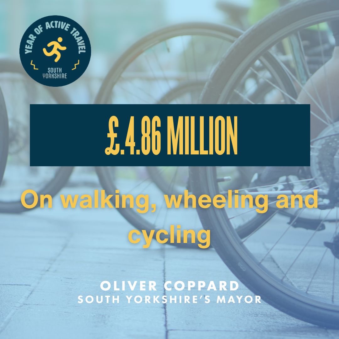 Last year we applied for Active Travel England funding, but got much less than we hoped for. That was a fair reflection of where we were on our journey. Today, we have been given £4.86 million for improvements to walking and wheeling across South Yorkshire 🥳 🧵