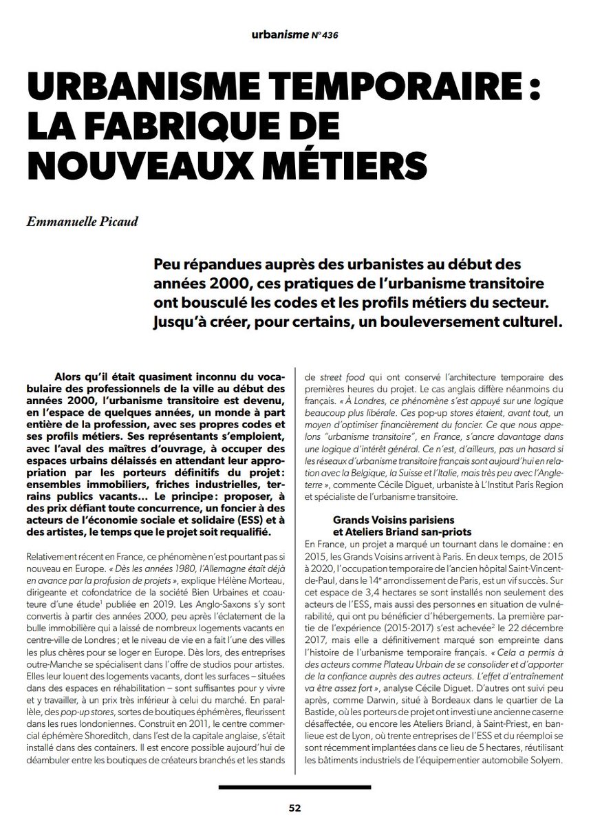 Intermède est à l'honneur dans la revue urbanisme de ce mois de mars.