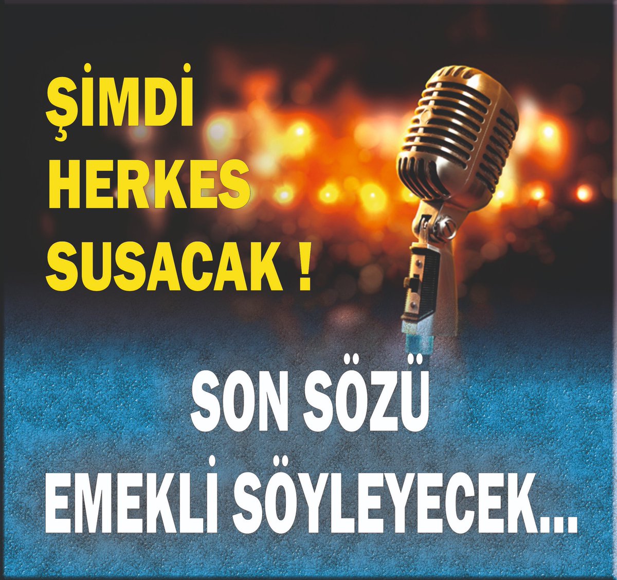 TAGIMIZ 👇
#Emekli31MarttaTarihYazacak
Öz Vatanında kendini değersiz hisseden, Sorunlarına sahip çıkılmadığını gören, Yoklukla mücadele edip, aş yerine dert kaynatan EMEKLİ;
31 Mart'ta vereceği tepkiyle Sandıkta tarih yazacak.