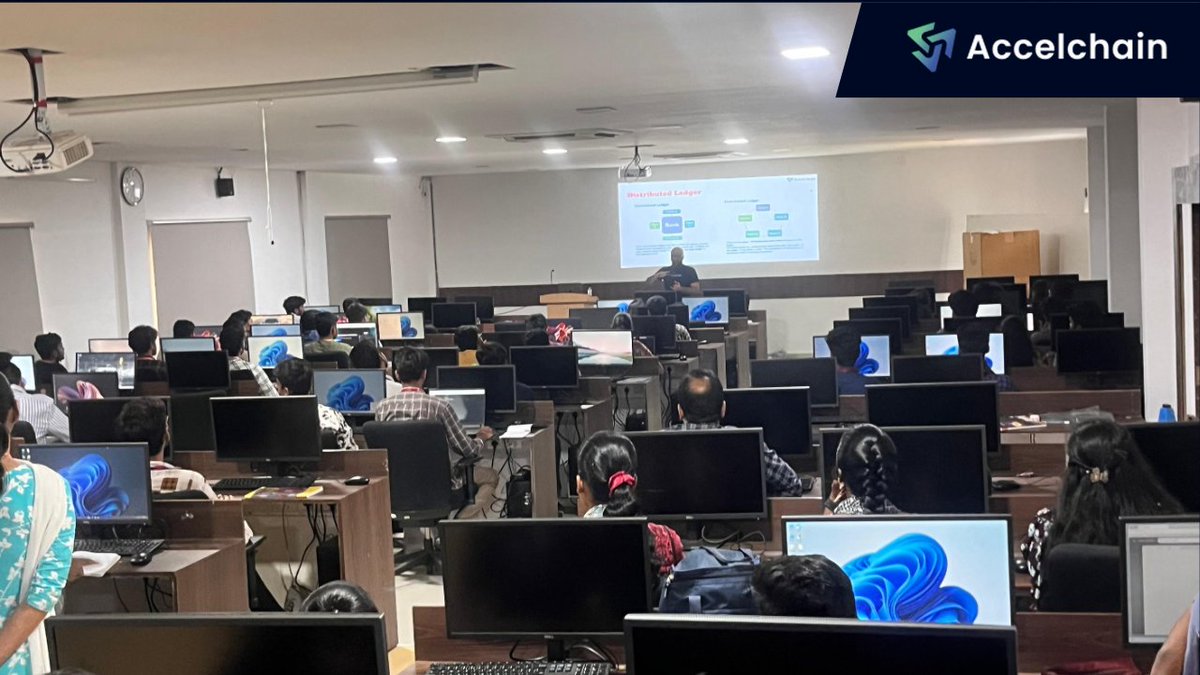 Accelchain_'s tweet photo. Big shoutout to @AnuragUniversi1 for hosting a fantastic #Blockchain #Workshop!
The students' curiosity and enthusiasm were contagious.
Their innovative thinking will shape the future of this technology.
#EmpoweringTheFuture #Accelchain #AnuragUniversity https://t.co/GXe4QvyBzr