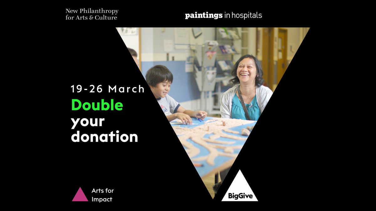 Paintings in Hospitals deliver community projects that make a transformative difference. DOUBLE ANY DONATION YOU MAKE TODAY by visiting #BigGive to take art and art activities into communities where they are needed most. donate.biggive.org/campaign/a0569…