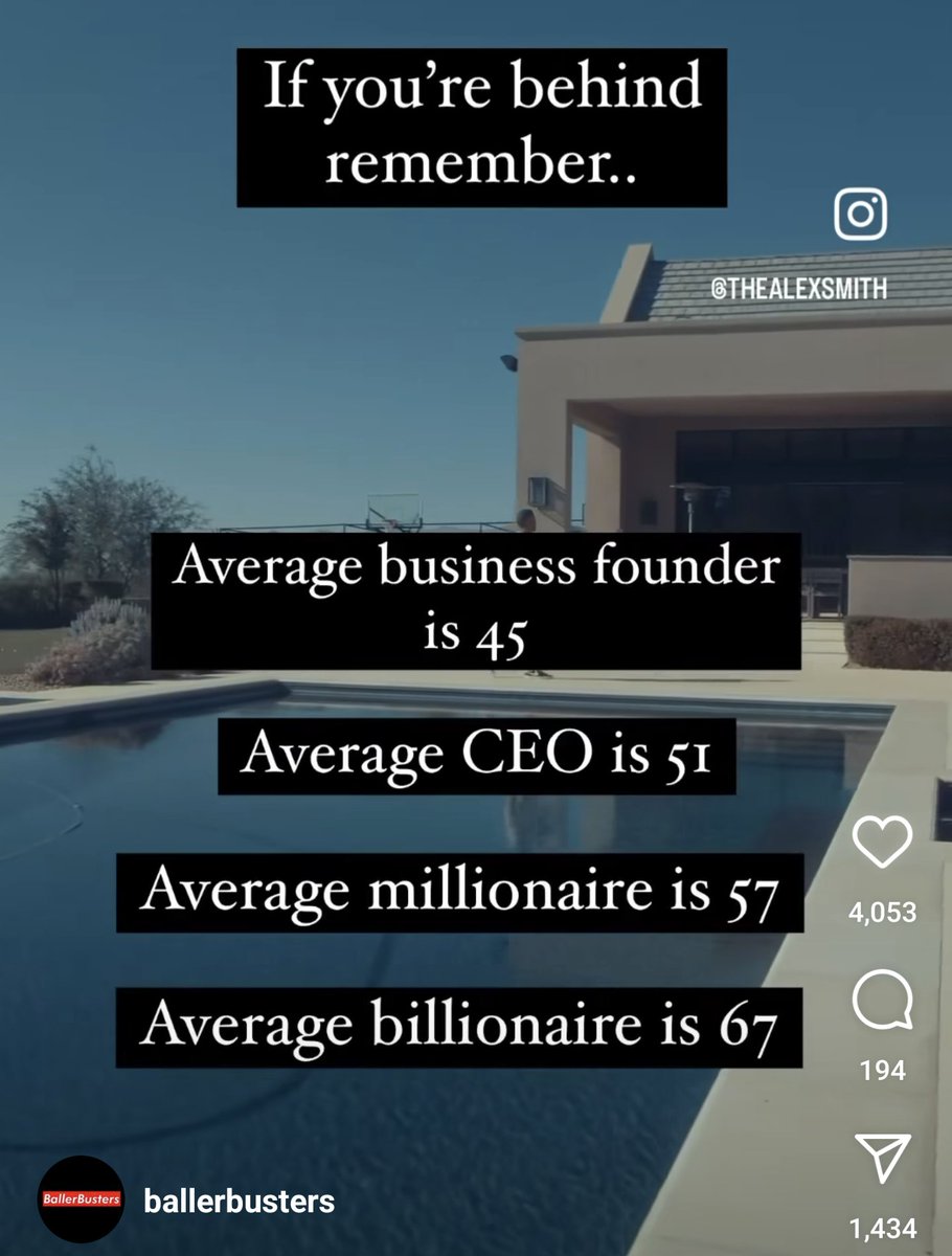 Crypto makes people forget this sometimes because of how many 12 year old millionaires there are but if lots of money and/or leading a company is your goal, remember that it usually takes time and consistency to get there. 🙏