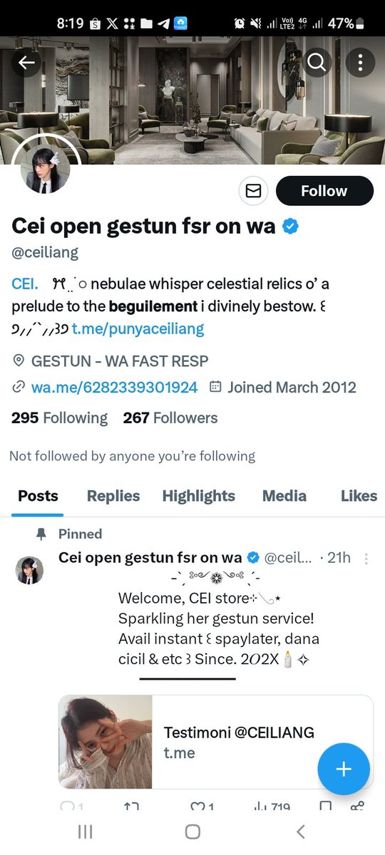 SIAPAPUN JGN ADA YG ORDER APAPUN SAMA ORANG INI DIA PENIPU UDAH DARI LAMA DAN SEKALU GONTA GANTI AKUN DAN NO WA. 

Kalau kamu pake jasa dia, jawabannya bakal ngulur waktu km terus. Korbannya udah banyak yg rugi berjuta. Please be aware.  #zonauang #zonaba #zonajajan