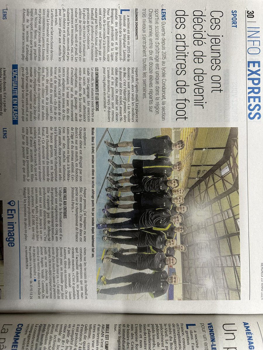 Mise en lumière des jeunes élèves-arbitres de la @ssfalens du <a href="/LensLycee/">Lycée Condorcet Lens</a> ! 

Un parcours scolaire et sportif de haut niveau pour préformer à l’école et sur les terrains ! 

<a href="/unssacadlille/">UNSS Académie de Lille</a> <a href="/unss/">UNSS_National</a> <a href="/AcLille/">Académie de Lille</a>