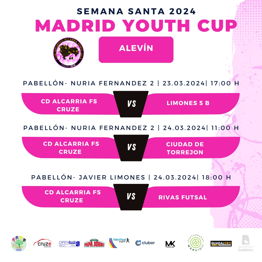 🌟 ¡Gran noticia para nuestra comunidad futbolística! Nuestro super equipo Alevín de la Autoescuela Cruze

 ha sido seleccionado para participar en el prestigioso Torneo Madrid Youth Cup este fin de semana. ¡Es momento de brillar en el escenario nacional del fútbol sala!