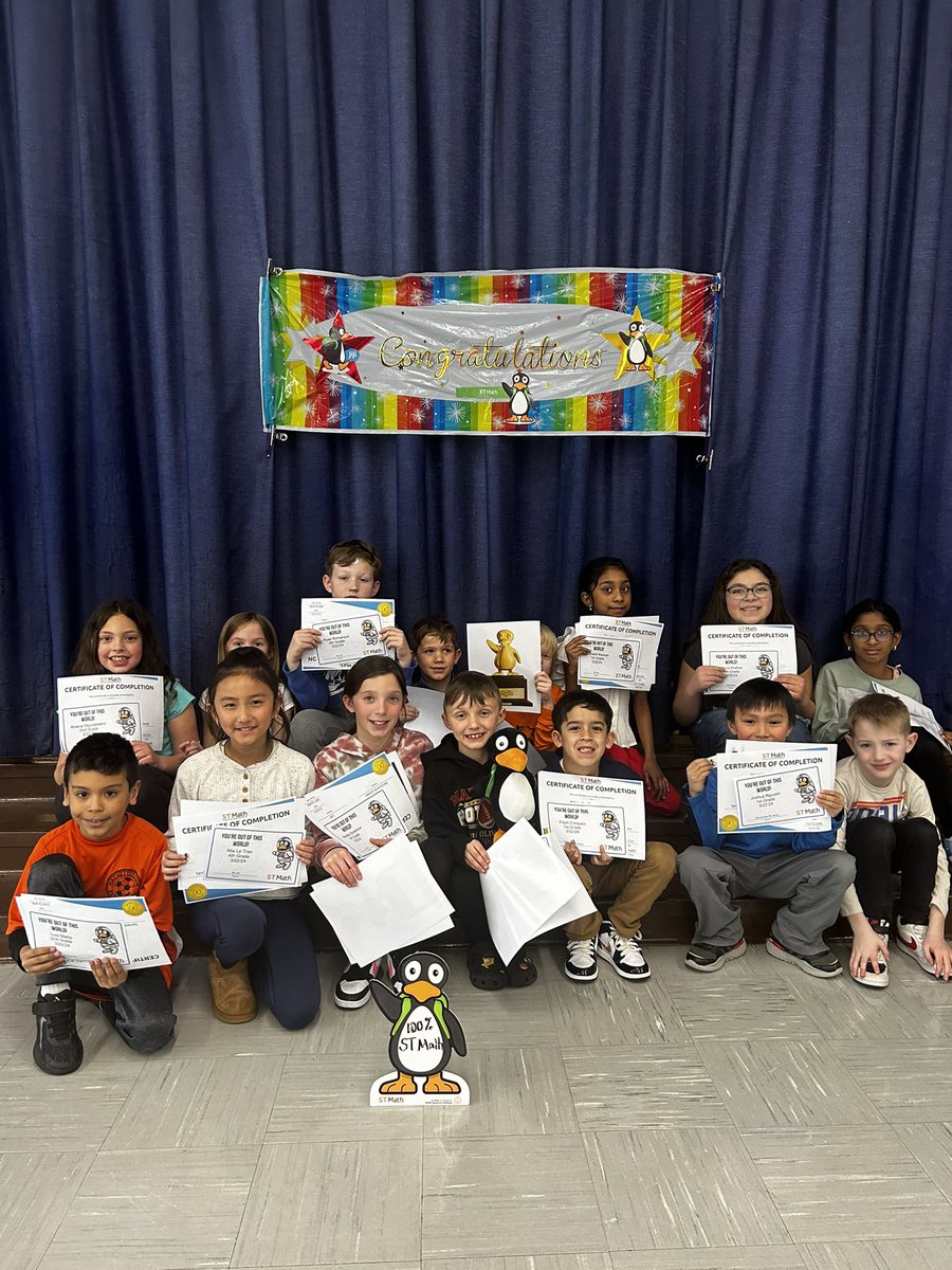 A large group of students have earned 100% <a href="/STMath/">ST Math Educator? Follow us on MINDEduOrg!</a>! Working so hard while learning math, wonderful!! <a href="/MOSandshore/">Mount Olive Sandshore School</a> is currently at 24% completion of STMath, amazing!!🐧<a href="/Jen1Curry/">Jennifer Curry</a> <a href="/kristymc24/">𝒦𝓇𝒾𝓈𝓉𝓎 𝑀𝒸𝐹𝒶𝓇𝓁𝒶𝓃𝑒</a> <a href="/mrobinson322/">Matt Robinson</a> <a href="/MIND_Research/">MIND Research Institute</a>
