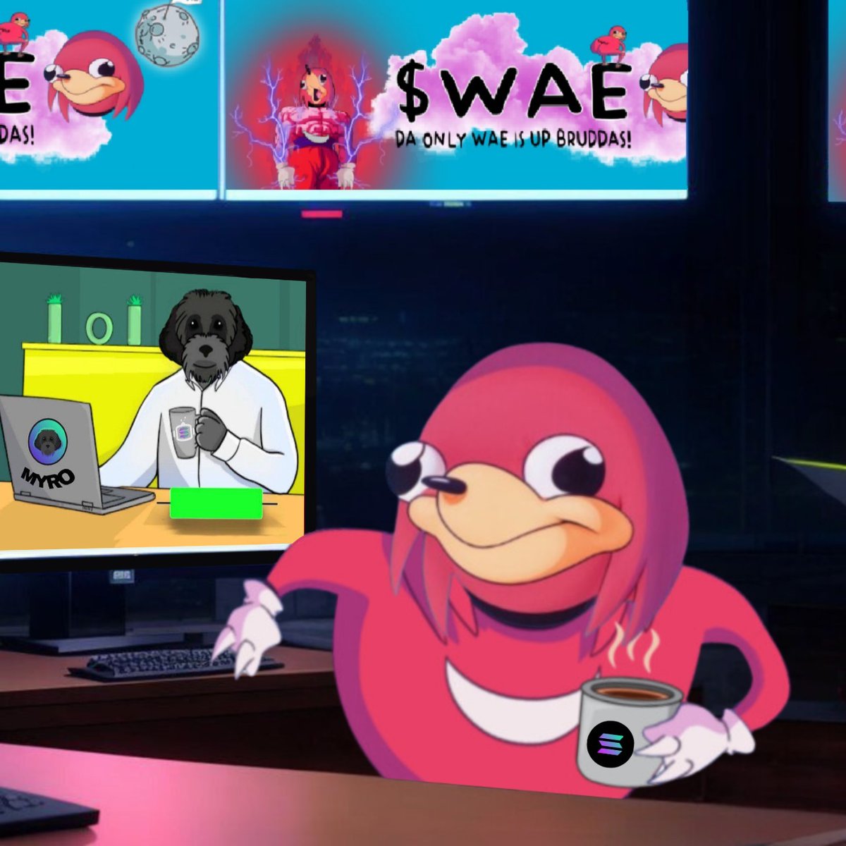 Who would have known that the dog of <a href="/rajgokal/">raj 🖤</a> would manifest one of the most wholesome communities in the Solana ecosystem <a href="/MyroSOL/">Myro | Solana Chain 🐕‍🦺</a>. Myro has shown Da Wae.

$MYRO X $WAE