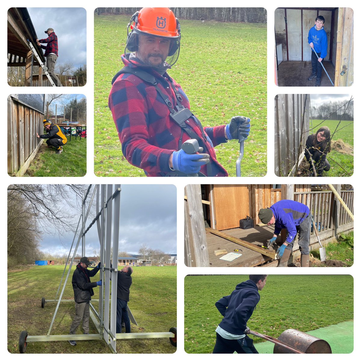 A massive thank you goes out to our awesome volunteers who worked tirelessly this morning to prepare us for the exciting season ahead! #Doune #Dunblane #Cricket #TheCricketCollective #getsetweekend #volunteersmakeadifference @ClubSportStlg @activestirling1 @CricketScotland