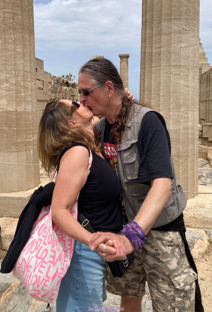 TheJoeMcKinney's tweet image. Happy 5th Anniversary, Caroline 💜

From BCS to Greece
North, South, West and East
I Love You Loads
And Always Will 💜

Love'n'Light'n'Rock'n'Roll 💜

Yer Bloke 💜

#KissMeWithYourAcropoLips 💜
#ClassOf84 💜
#GenerationX 💜
#PairOfRides 💜💜