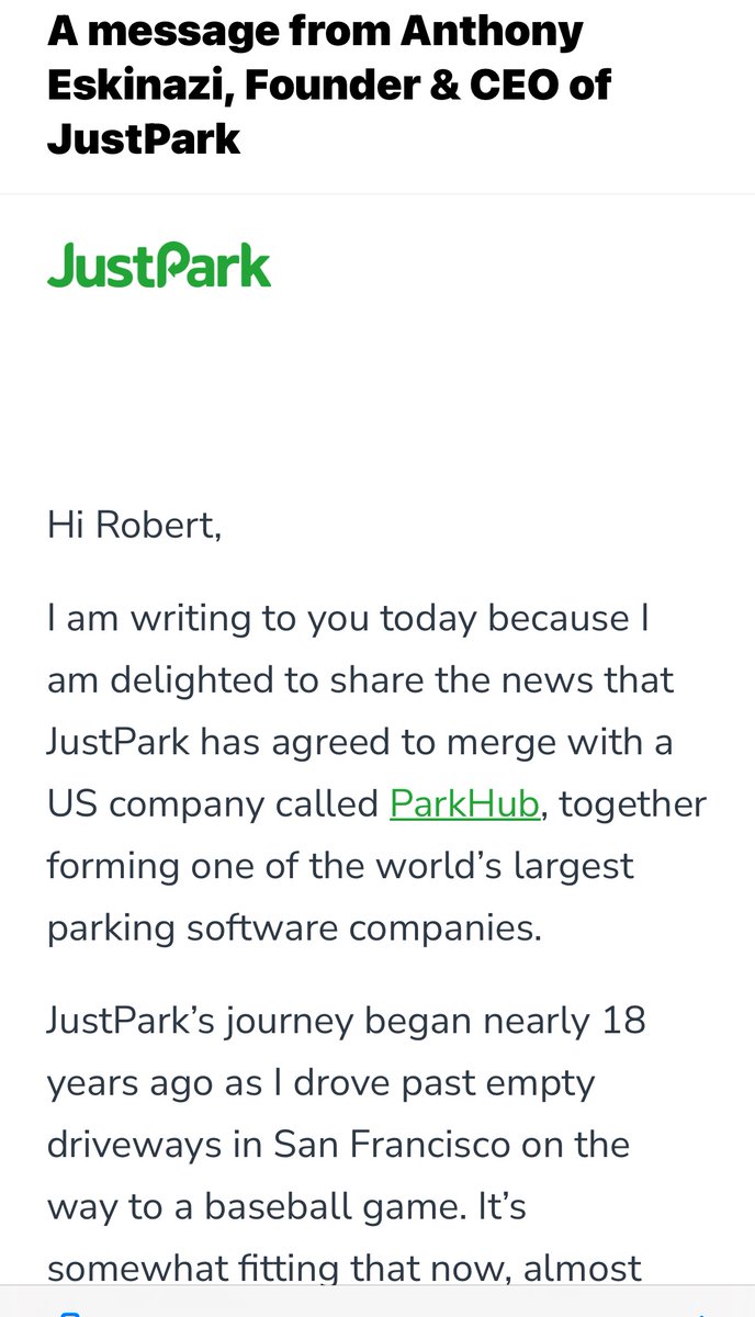 So thrilling to get an email like this after you’ve used their parking app three times.