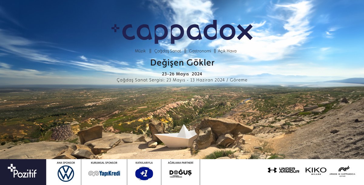 →@CappadoxFest #Göreme [#Nevşehir] CAPPADOX FESTIVAL 2024 May23 | 26 →cappadox.com →facebook.com/CappadoxFestiv… →instagram.com/cappadox/