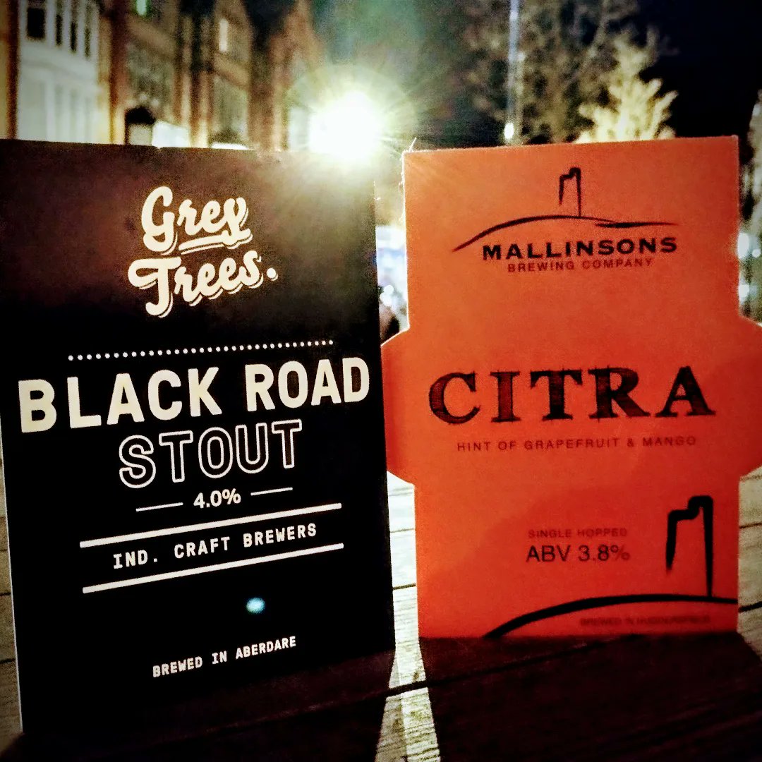 Another double cask change! A proper dry stout from Grey Trees and a classic single hopped session pale from Mallinsons... Open at 12noon... #colwynbay #alehouse